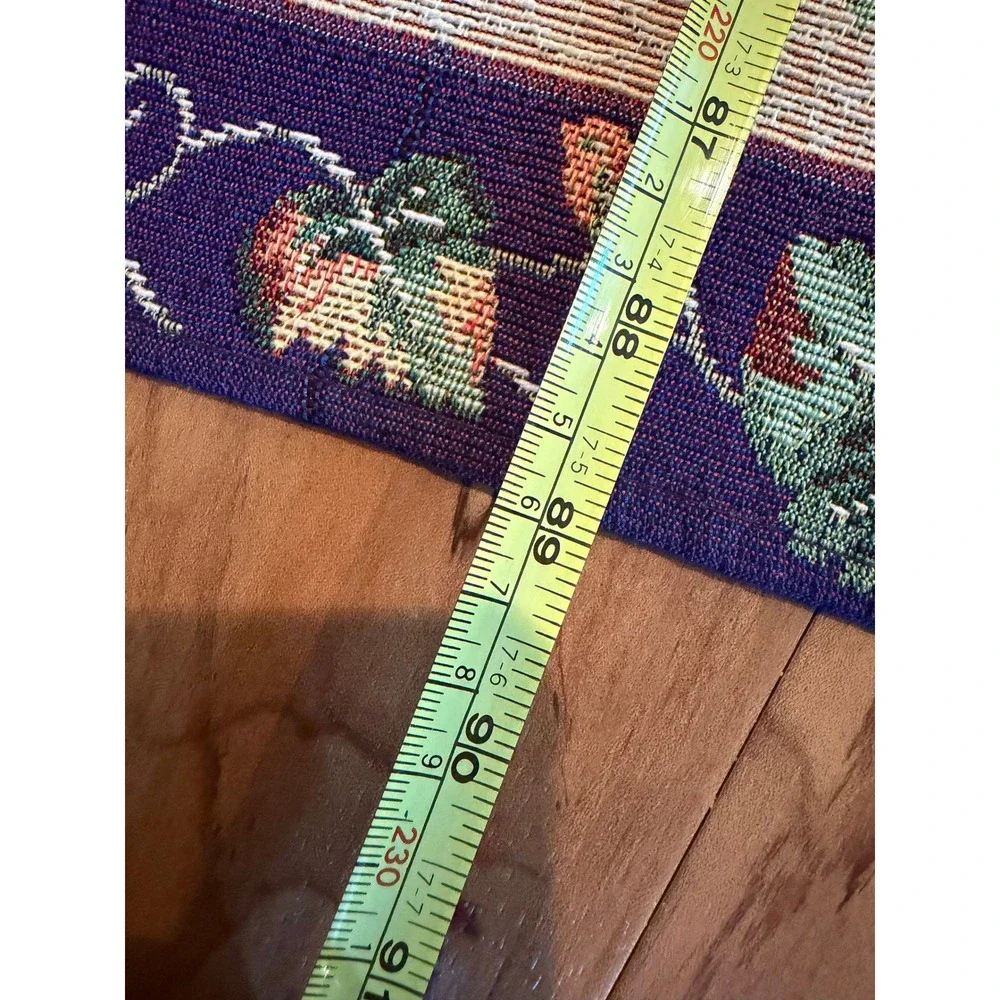 Vintage Grape Vineyard Tapestry Table Runner Tuscan French Country Decor
